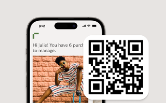Riverty App with a QR-Code for download.