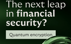 Infographic showing the next leap in financial security is quantum encryption