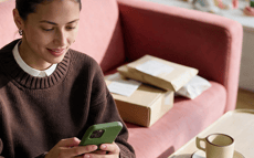 woman with her phone