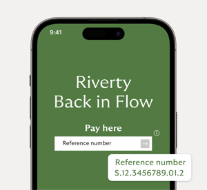 Riverty Back in Flow App on a smartphone screen showing the overview of outstanding balances.