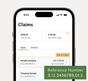 Riverty Back in Flow App on a smartphone screen showing the overview of outstanding balances.