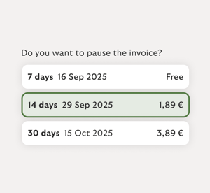 Pause payments temporarily.