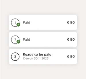 Split payments into three equal, interest-free payments.