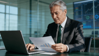 Man at a business place