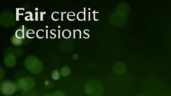 Image with fair credit decision