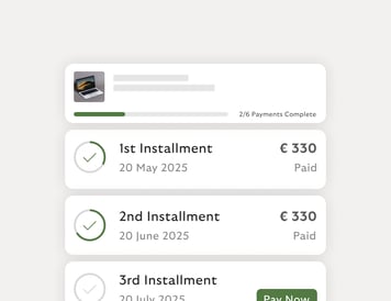 Payment plan for purchasing a notebook.