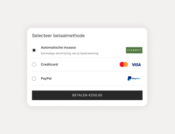 Riverty is geselecteerd als betaalmethode.