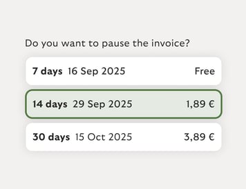 Pause payments temporarily.