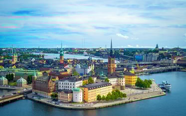 A picture of stockholm from a bird's eye view