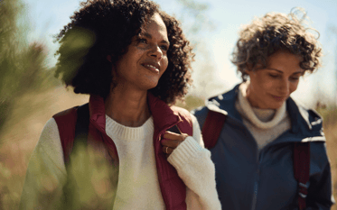 Women is looking at a mobile device
