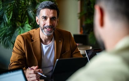 two guys talking to each other