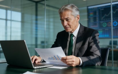Man at a business place