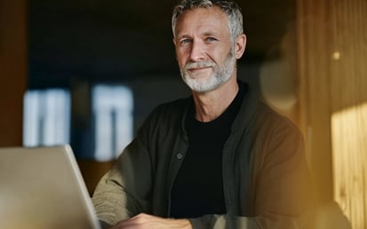 Man with a laptop