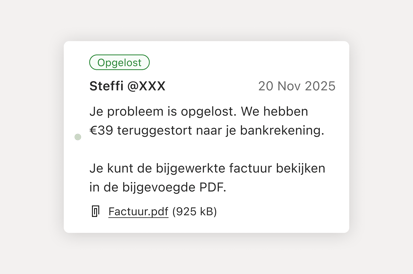 Dispute resolved notification with refund confirmation.