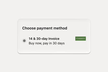Customer selects invoice at checkout