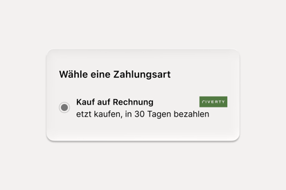 Customer selects invoice at checkout