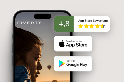 Mit durchschnittlich 4.8 von 5 Sternen gehört die Riverty App zu den besten Apps verfügbar im App und PlayStore.