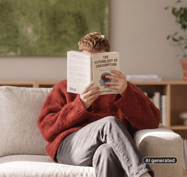 man reading a book