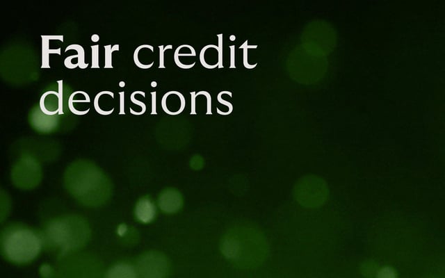 Image with fair credit decision