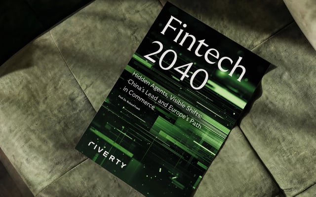 Cover of Riverty’s Fintech 2040 paper about hidden AI agents, China’s lead in agentic commerce, and Europe’s approach to trust and digital payments.