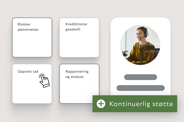 Med Riverty Accounting as a Service får du omfattende selvbetjeningsdokumentasjon samt eksperthjelp fra vårt team.