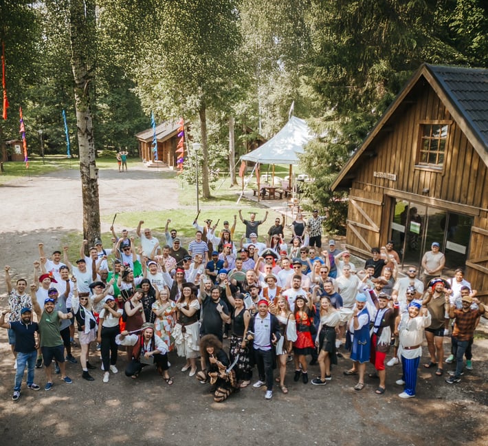 Group photo from our 2025 summer event with the theme 'Pirates'