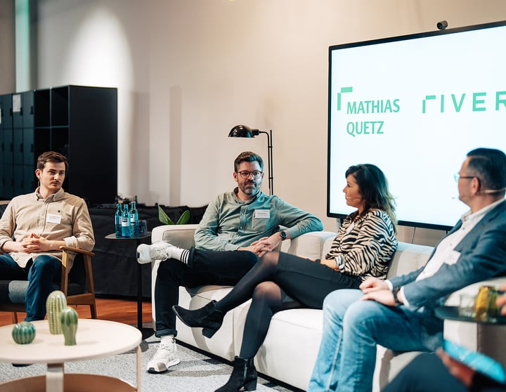 Panelists at the couch
