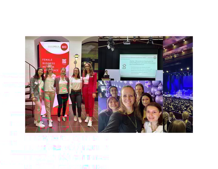 collage of the events our female network attended 