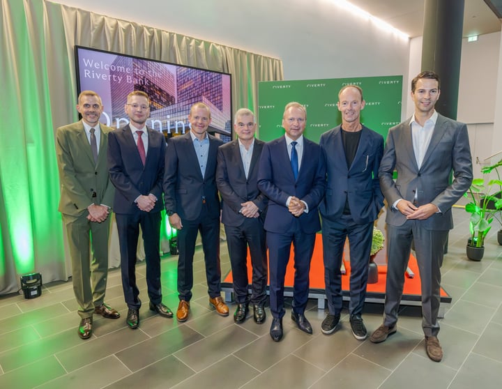 Group photo at the opening ceremony of Riverty Bank in Luxembourg