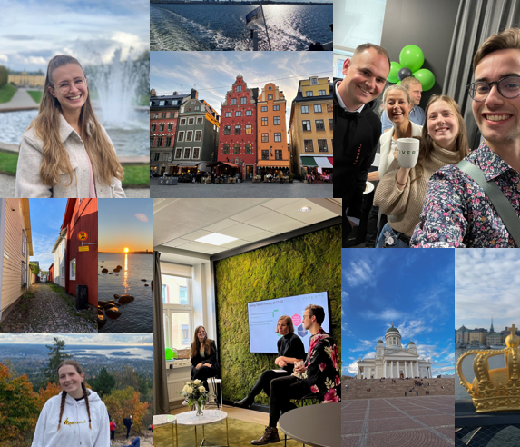 Bildcollage ausgewählter Bilder aus Stockholm, Helsinki und Oslo