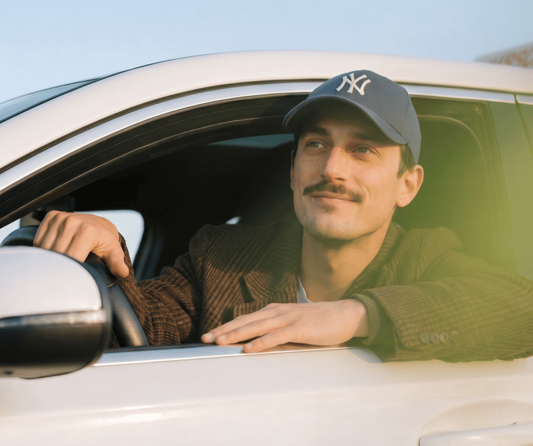  Fahrschüler am Steuer