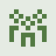 Icon displaying outline of three people on vanguard background